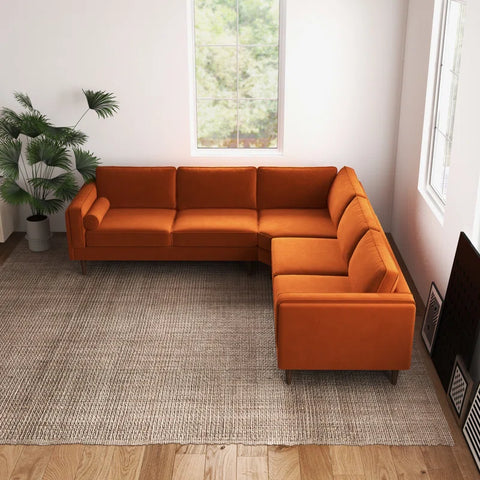 Power point  Sectional Sofa Set in Orange Color by E-furniture