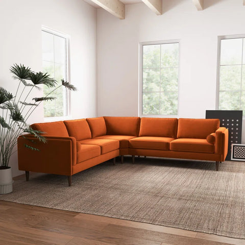 Power point  Sectional Sofa Set in Orange Color by E-furniture