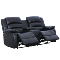 E-Furniture Florida Two Seater recliner in Dark Brown Color Leatherrette - E-FURNITURE