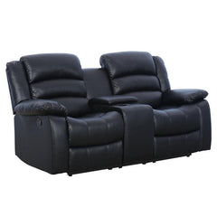 E-Furniture Florida Two Seater recliner in Dark Brown Color Leatherrette - E-FURNITURE