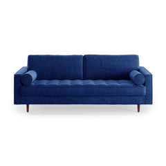 E-Furniture Boston Couch | 5 seater Couch in blue colour - E-FURNITURE