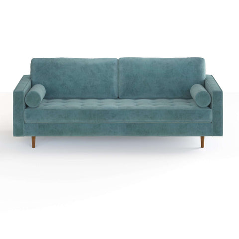 E-Furniture Boston Couch | 5 seater Couch in blue colour - E-FURNITURE