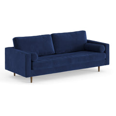 E-Furniture Boston Couch | 5 seater Couch in blue colour - E-FURNITURE