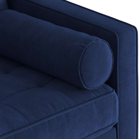 E-Furniture Boston Couch | 5 seater Couch in blue colour - E-FURNITURE
