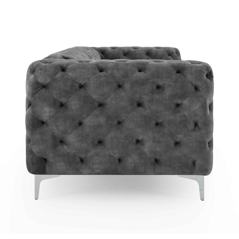 E-Furniture | Chesterfield Classic Sofa, Graphite Glamour