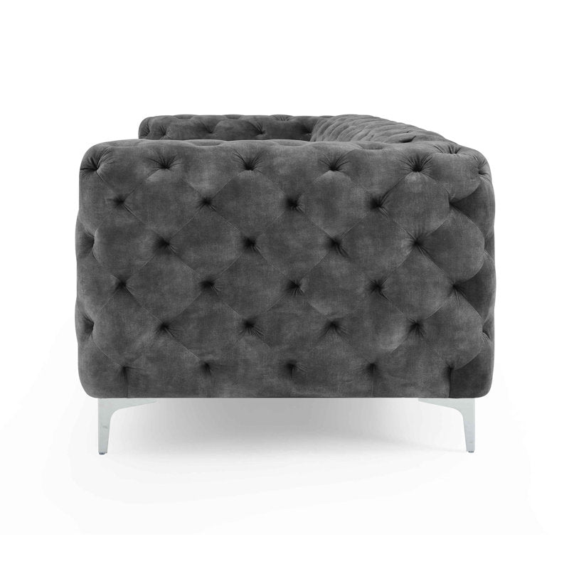 E-Furniture | Chesterfield Classic Sofa, Graphite Glamour