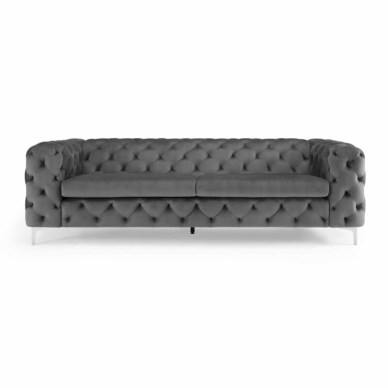 E-Furniture | Chesterfield Classic Sofa, Graphite Glamour