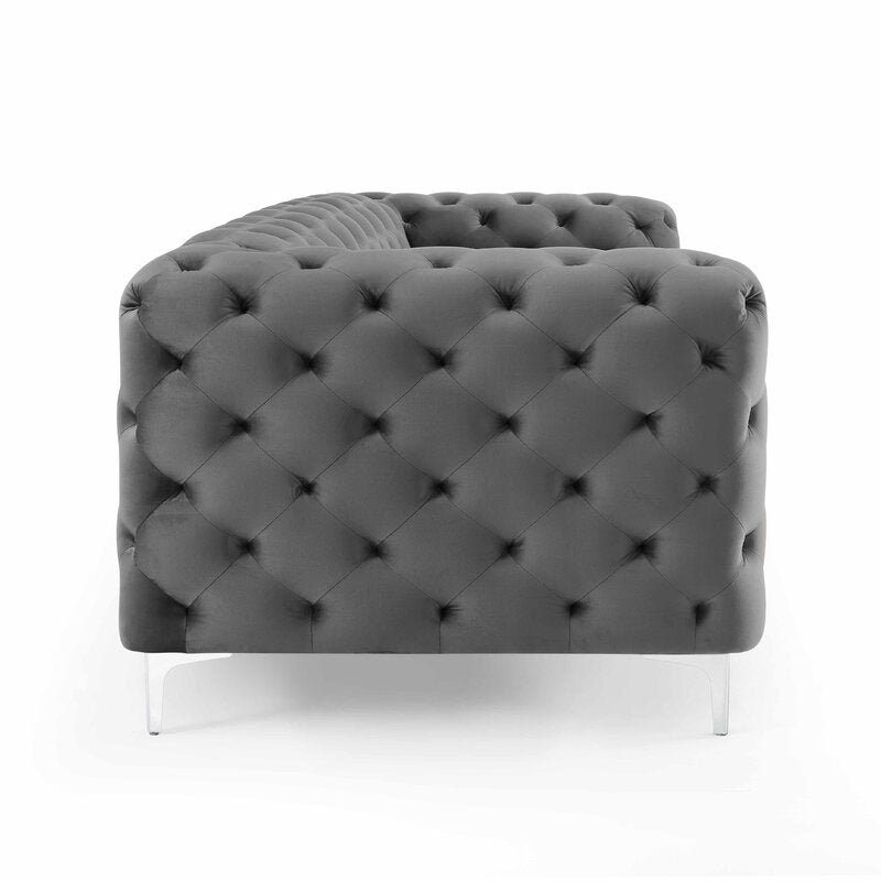 E-Furniture | Chesterfield Classic Sofa, Graphite Glamour