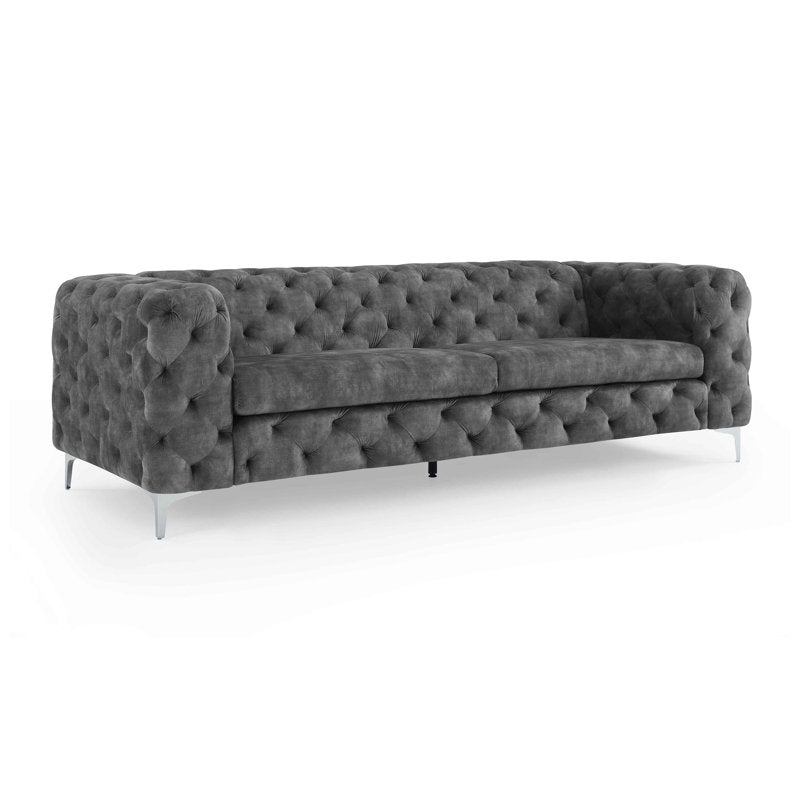 E-Furniture | Chesterfield Classic Sofa, Graphite Glamour