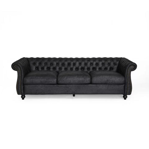 Softek Sofa Couch In Purple Dark Color by E-furniture