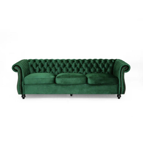 Softek Sofa Couch In Green Color by E-furniture