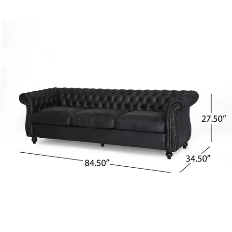 Softek Sofa Couch In Purple Dark Color by E-furniture