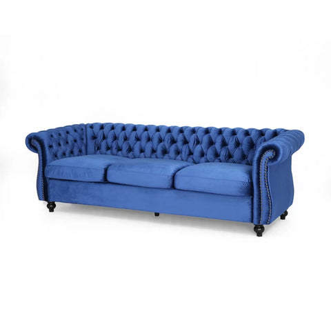 Softek Sofa Couch In Blue Color by E-furniture