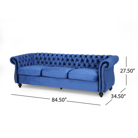 Softek Sofa Couch In Blue Color by E-furniture