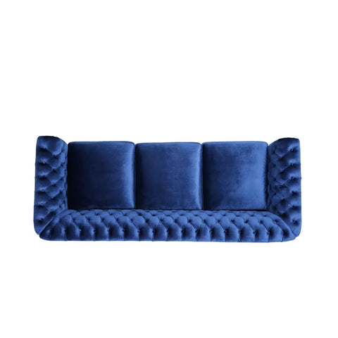 Softek Sofa Couch In Blue Color by E-furniture
