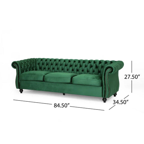 Softek Sofa Couch In Green Color by E-furniture