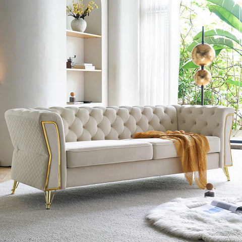 GitHub Sofa Couch In Cream Color by E-furniture
