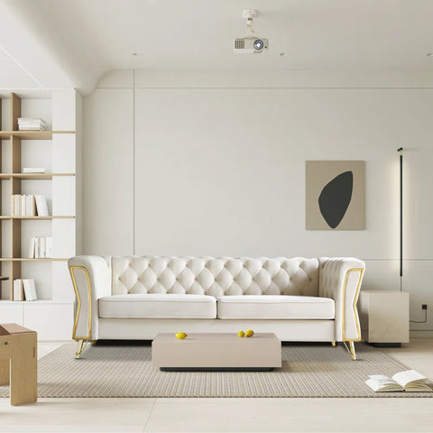 GitHub Sofa Couch In Cream Color by E-furniture