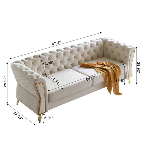 GitHub Sofa Couch In Cream Color by E-furniture