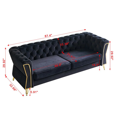 Notion Sofa Couch In Black Color by E-furniture