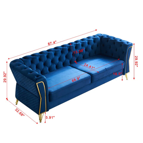 Trello Sofa Couch In Blue Color by E-furniture
