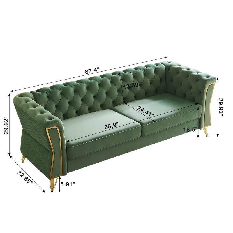 PyCharm Sofa Couch In Peach green Color by E-furniture