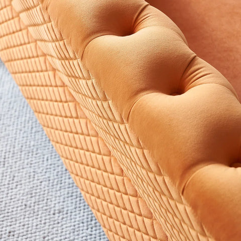 Eclipse Sofa Couch In Light Orange Color by E-furniture