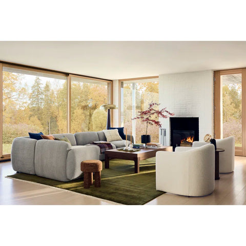 Photoshop Sectional Sofa Set in Cream Color by E-furniture