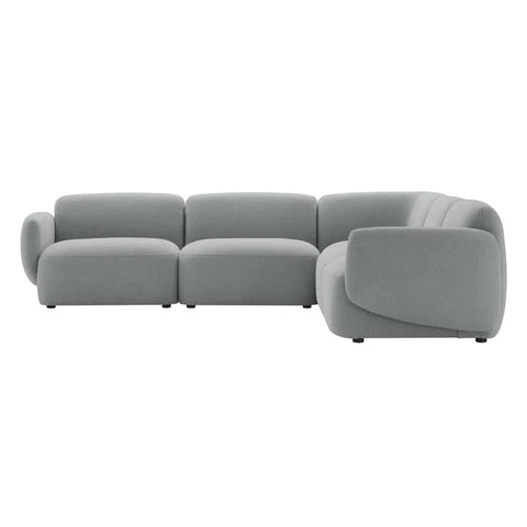 Photoshop Sectional Sofa Set in Light Grey Color by E-furniture