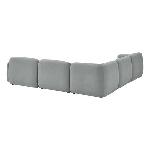 Photoshop Sectional Sofa Set in Light Grey Color by E-furniture