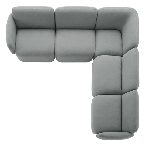 Photoshop Sectional Sofa Set in Light Grey Color by E-furniture