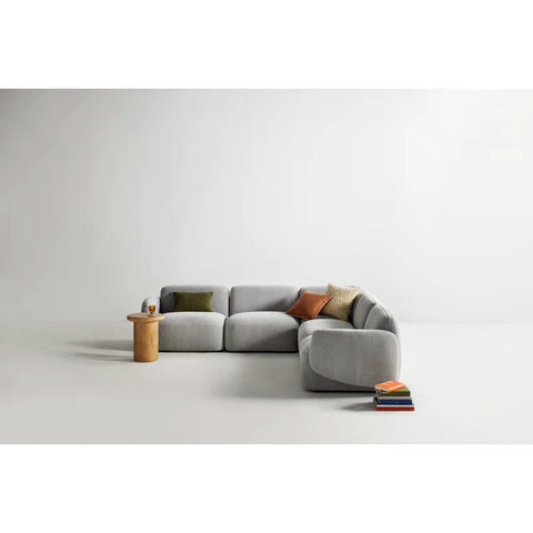 Photoshop Sectional Sofa Set in Light Grey Color by E-furniture