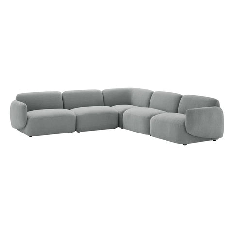 Photoshop Sectional Sofa Set in Light Grey Color by E-furniture