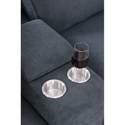 Python Chesterfield  Sectional Sofa Set in Grey Color by E-furniture