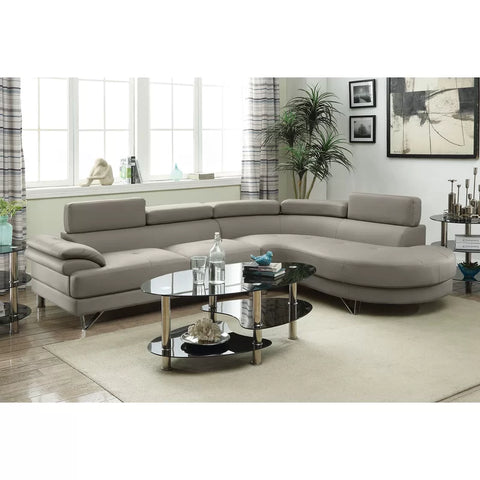 Adobe Lounger Sofa Set in Light Beige Color  by E-furniture