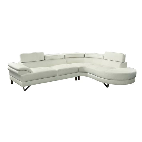 Adobe Lounger Sofa Set in White Color by E-furniture