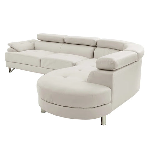 Adobe Lounger Sofa Set in White Color by E-furniture