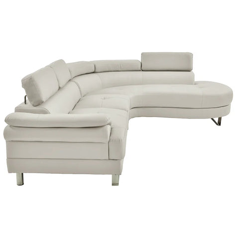 Adobe Lounger Sofa Set in White Color by E-furniture