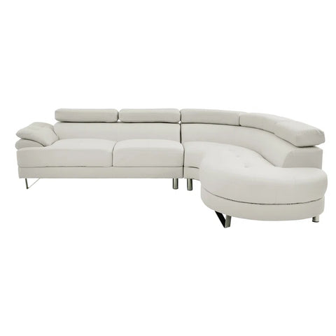 Adobe Lounger Sofa Set in White Color by E-furniture