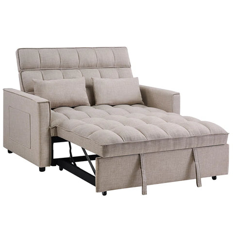 E-Furniture Apache Spark Sofa Cum Bed | Sofa Cum Bed In Cream Color