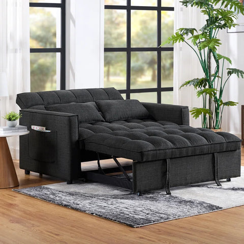 E-Furniture Apache Spark Sofa Cum Bed | Sofa Cum Bed In Grey  Color
