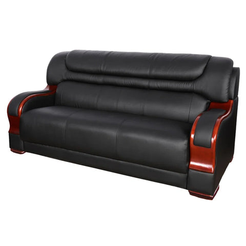 iCloud Sofa Couch In Black Color Leatherette by E-furniture