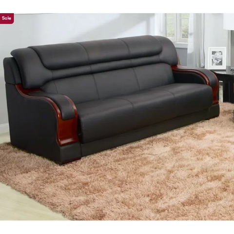 iCloud Sofa Couch In Black Color Leatherette by E-furniture