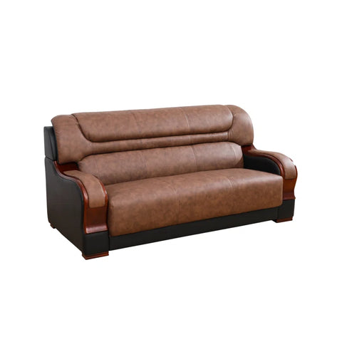 iCloud Sofa Couch In Brown Leatherette by E-furniture