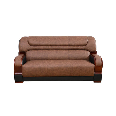 iCloud Sofa Couch In Brown Leatherette by E-furniture