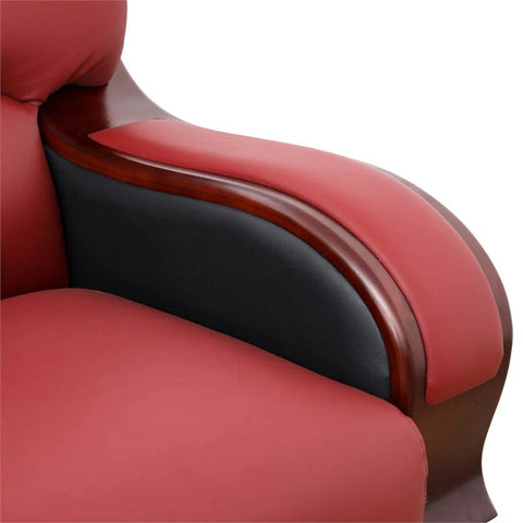 iCloud Sofa Couch In Black Maroon and black Leatherette by E-furniture