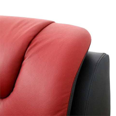 iCloud Sofa Couch In Black Maroon and black Leatherette by E-furniture