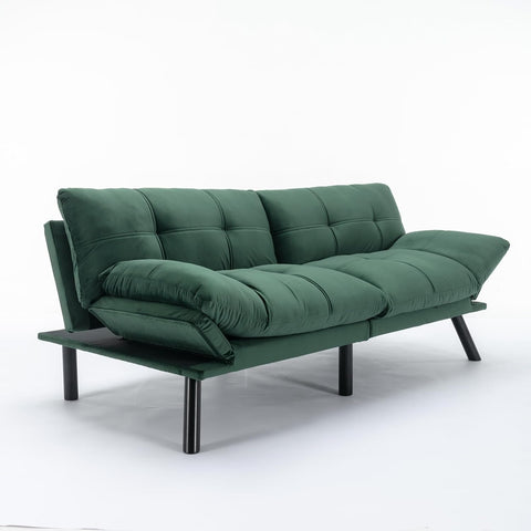 Emerald Haven | Convertible Tufted Sofa Cum Bed