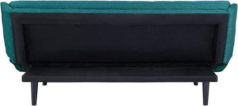 Teal Tranquility | Convertible Tufted Sofa Cum Bed