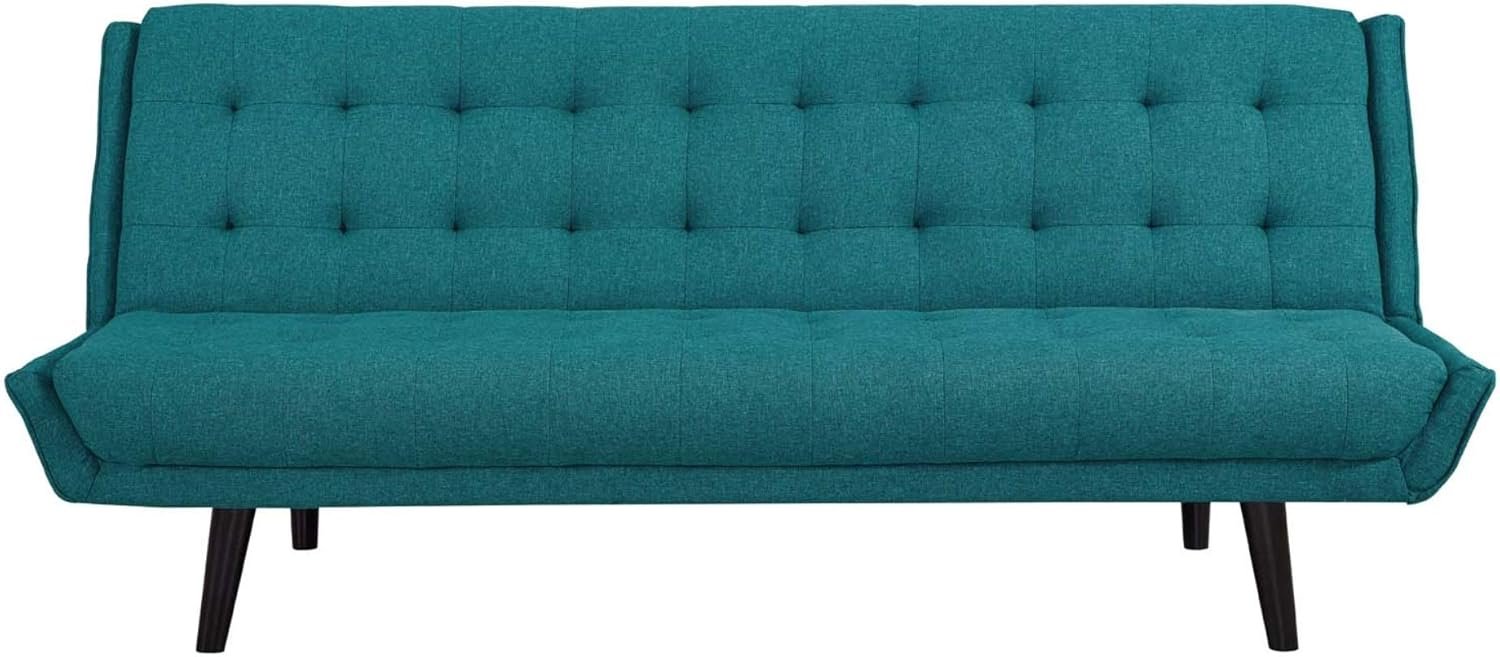 Teal Tranquility | Convertible Tufted Sofa Cum Bed